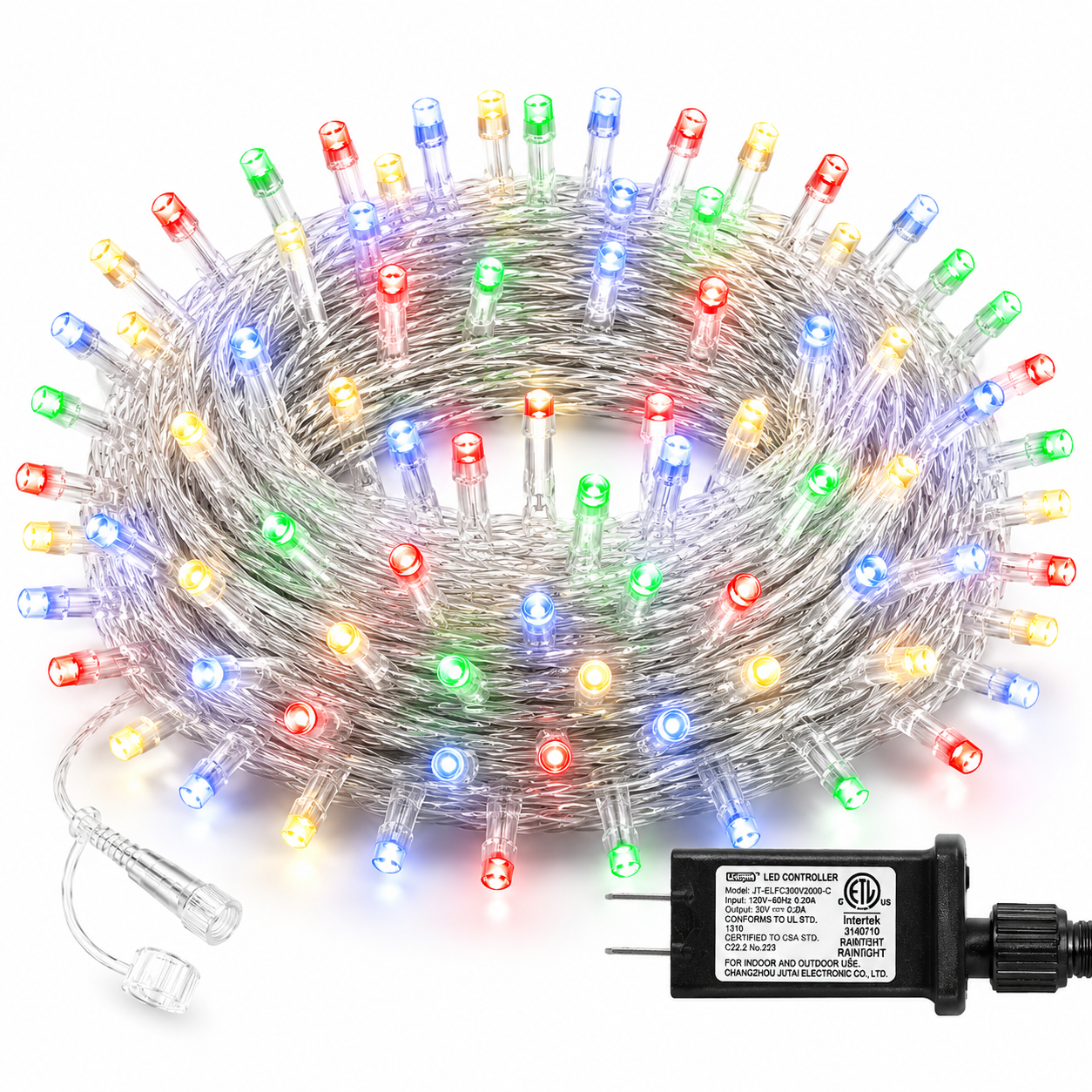 Commercial Multi Color LED String Lights With Clear Cable