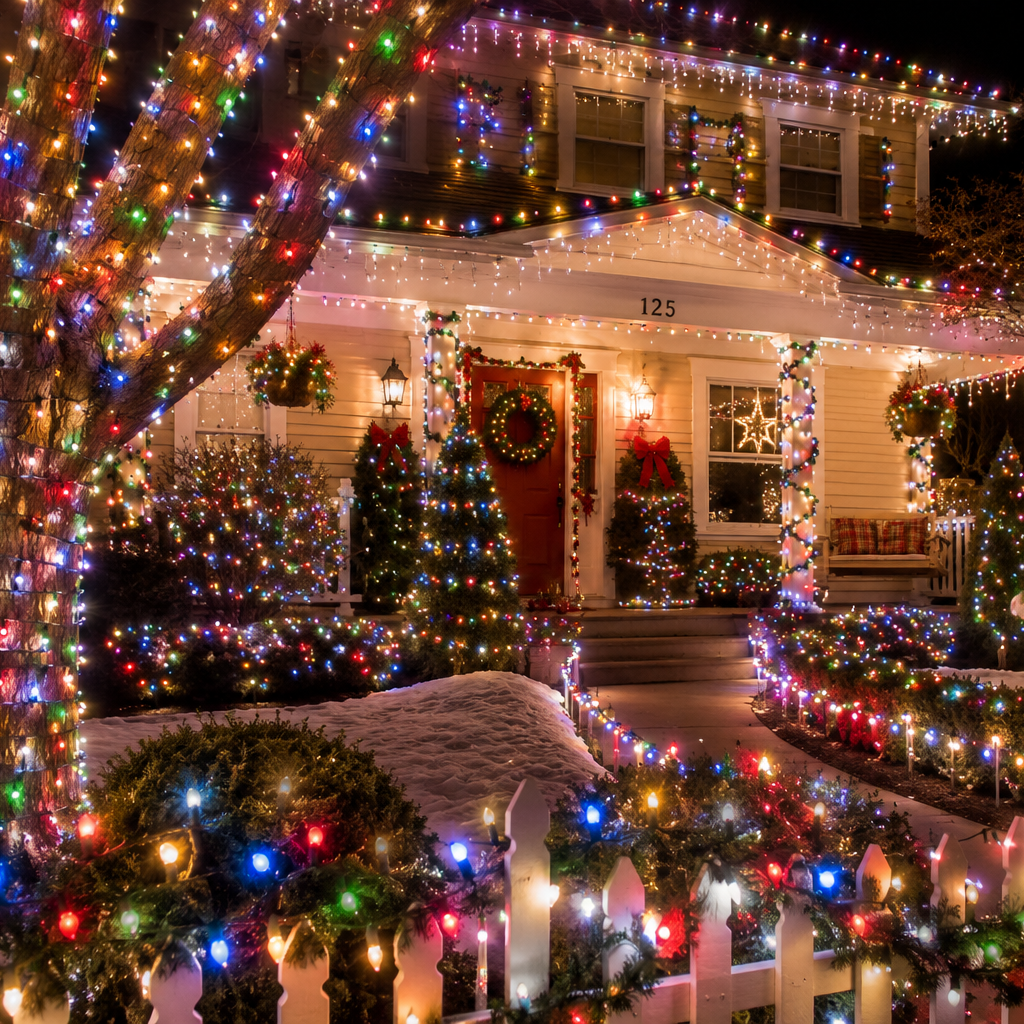 Commercial Multi Color LED String Lights With Clear Cable