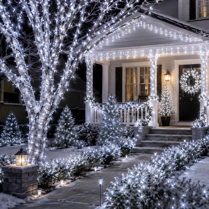 Commercial Cool White LED String Lights With Clear Cable